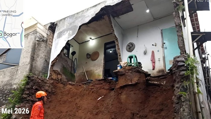 Longsor di Bogor Rusak Rumah Warga, Tembok Bangunan Ambruk Akibat Tanah Bergerak
