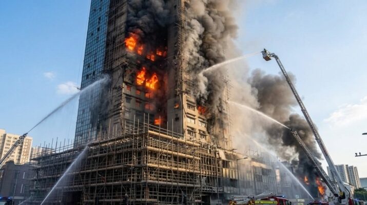 Kebakaran Apartemen Teluk Intan Jakut Menjalar ke Sejumlah Lantai, 53 Penghuni Berhasil Diselamatkan
